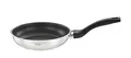RÖSLE Basic Line Bratpfanne Ø 20 cm, Universalpfanne mit Antihaftversiegelung ProPlex, Edelstahl 18/10, induktions- und spülmaschinengeeignet, Silberfarben/Schwarz