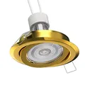 ledscom.de Deckeneinbaurahmen FABI, rund, schwenkbar, gold glänzend (GU10/MR16/GU5,3/50mm), PAR16, warmweiß, 374lm, 70°, 3-Stufen-Dimmer