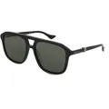 Gucci GG1494S Herren-Sonnenbrille Vollrand Pilot Recycled Acetat-Gestell, schwarz