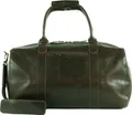 BUCKLE & SEAM Leder Reisetasche Willow Orange Weekender Olive dunkelgrün