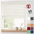 Doppelrollo Doppelrollo Klemmfix ohne Bohren, Blumtal, Klemmfix, individuell einstellbare Rollos braun 130 cm x 70 cm