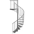 Minka Spindeltreppe Milano 42 - 300,3cm Geschosshöhe Grau 160cm Durchmesser