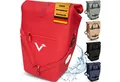 Valkental Fahrradtasche Gepäckträgertasche mit Umhängeschlauf, 2in1 wasserdicht, mit Rolltop Verschluss & Laptopfach 28L