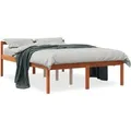 vidaXL Seniorenbett Wachsbraun 140x200 cm Massivholz Kiefer1944661