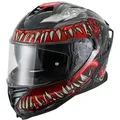 Vito Helmets Motorradhelm VITO PRESTO Integralhelm mit integriertem Sonnenvisier und ECE R 22-06, ECE R 22-06, integrierte Sonnenbrille, Pinlock Vorbereitung schwarz S (55-56cm)