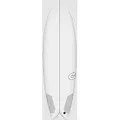 Torq Tec Twin Fish 6'6 Surfboard white Gr. 6'6