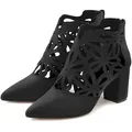LASCANA Ankle Boot, Stiefelette, Stiefel, High-Heel-Stiefelette mit eleganter Spitze und Blockabsatz schwarz 41