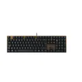 CHERRY KC 200 MX, Mechanische Office-Tastatur mit Eloxierter Metallplatte, UK-Layout (QWERTY), Kabelgebunden, MX2A BROWN Switches, Schwarz/Bronze