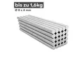 MaajeeKuto Magnet Neodym Magnet 8x4 mm N38 Scheibenmagnet 1,6kg Haftkraft Stark (10-St)