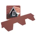 DAPRONA 20x Bitumen Dachschindeln Hexagonal Rot 1 m x 32 cm – 2,6 m² selbstklebend mit Glasvlieseinlage – wetterfest & UV-beständig für Gartenhaus, Carport, Garage, Pavillon