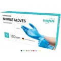EUROPAPA Nitril-Handschuhe Einweghandschuhe Untersuchungshandschuhe (100 STK Nitrilhandschuhe, steril, latexfrei) puderfrei, ohne Latex, unsteril, latexfrei, Einweg blau XL