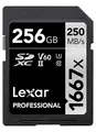 Lexar Professional 1667x SD Karte 256GB, Speicherkarte SDXC UHS-II, Bis zu 250 MB/s Lesen, Class 10, U3, V60, SD für Professionelle Fotografen, Videofilmer, Enthusiasten (LSD256CB1667)