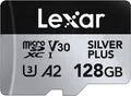 Lexar Silver Plus Micro SD Karte 128GB, Bis zu 205 MB/s Lesegeschwindigkeit