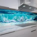 Rodnik Küchenrückwand robuste ABS-Kunststoff Platte Monolith in Deluxe Qualität, Direktdruck. MOTIVAUSWAHL (Ozeanwelle)