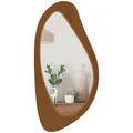 Wandspiegel 91,5 x 45 cm Fenster Spiegel mit Kieferfurnierrahmen Naturholz