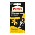 Pattex Sekundenkleber Plastik flüssig, Sofortkleber für alle Arten von Kunststoff, schnelles und einfaches zweiteiliges System, transparent trocknend, 2g+4ml