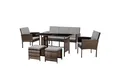 SVITA Gartenlounge-Set DENVER, (Gartenmöbel-Set), Essgruppe, Rattan, Inkl. Kissen