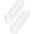 Garronda Blumentopf Stilvolle rund: Grüne Schönheit für Zuhause GD-0024 (10 St) weiß Ø 21 cm x 16 cm