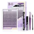B&Q Lashes Extension Set 120PCS Snow Lotus Lash Clusters Unsichtbares Band 8-16MIX Manga Wimpern Extensions Set Wispy NatüRliche Wimpern Cluster 7 tage halt Wimpernverlängerung(Snow Lotus 8-16mix)