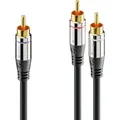 SON AC900-100 - Cinch Subwoofer Kabel, Cinch Stecker > 2x Stecker, 10,0 m