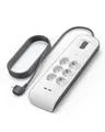 Belkin 6-fach Steckdosenleiste mit USB-Anschlüssen und Überspannungsschutz, Mehrfachsteckdose, 6 geschützte Steckdosen und 2 USB-A-Anschlüsse, 2,4 A, 2 m Verlängerungskabel, für zu Hause und das Büro