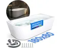 Belvit Badewanne halbfreistehend & freistehend aus Acryl – Eckbadewanne oder oval, Links, Mittig & Rechts, in 180x80 - 170x78 cm, mit Ablaufgarnitur