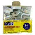 PME AN300 Jem Alphabet-Ausstecher zum dekorieren von Zuckerarbeiten und Kuchen, Sortiment, Kunststoff, Ivory, 5 x 1.3 x 5 cm, 26-teilig