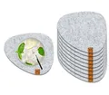 Miqio Glasuntersetzer 10 er Set Filzuntersetzer 10 Glasuntersetzer mit Leder-Label 10cm, Zubehör für MIQIO Tischdekoration (Platzsetz, Glasuntersetzer, Tischsets, Tischläufer, Sitzkissen) und Einrichtungsartikel (Dekokissen), 10-tlg., Schadstoffgeprüft. Ökotex zertifiziert.