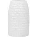 Beliani Dekovase, Weiß, Stein, Mode, 25 cm, Dekoration, Vasen, Keramikvasen