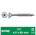 SPAX Spanplattenschraube Spax Senkkopf TX Wirox 4,5x60 mm 500 Stück/Box