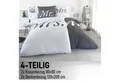 Kuscheli Partnerbettwäsche 2x 135x200 + 2x 80x80 cm atmungsaktiver Bettbezug, Partner Bettwäsche, Mikrofaser, 4 teilig, Für Allergiker geeignet, pflegeleicht, angenehm weicher Stoff
