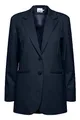ICHI IHKATE SUS OVERSIZE BL Damen Blazer Longblazer Jacke Long-Blazer mit Knöpfen Stretch und Reverskragen, Größe:S, Farbe:Total Eclipse (194010)
