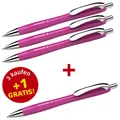Schneider Kugelschreiber Slider Rave XB pink Schreibfarbe blau, 3 St. + GRATIS 1 Slider Rave XB pink 132554