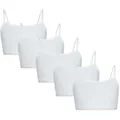 TupTam Bustier TupTam Mädchen Bustier mit Spaghettiträger 5er Pack weiß 146/152