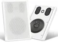 Pronomic FLS-540E WH Flatpanel Wandlautsprecher Boxen Paar (HiFi Flachlautsprecher, 2-Wege Box, 5,25"/133mm Woofer, 1,2"/30mm Tweeter, 30/60 Watt (RMS/Peak), Polklemmen-Anschluss) weiß