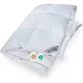 Daunendecke warme premium Daunen Bettdecke 135x200 Daunenpass 850g - Weiß