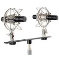 Pronomic SCM-1 Kleinmembran Mikrofon Stereo Set - Hochwertiger Koffer mit 2x Mikrofon, 1 x T-Bar Stereoschiene und 2 x Spinne - Ideal für hochwertige Overhead Aufnahmen auf Bühne und im Studio