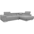 Mirjan24 Ecksofa, Grau, Textil, 5-Sitzer, rechts montierbar, L-Form,Rechteckig, 274x203 cm, Wohnzimmer, Sofas & Couches, Wohnlandschaften, Ecksofas