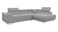 Mirjan24 Ecksofa Torezio Cord mit Bettkasten, Einstellbare Kopfstützen, Sofa mit Schlaffunktion, Eckcouch für Wohnzimmer, L-Form Couch mit Bettfunktion (Poso 110, Seite: Rechts)