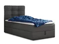 Sofnet Boxspringbett Best Mini mit Bettkasten und Matratzentopper - Einzelbett mit Bonell-Matratze und Topper, Polsterbett, Bett, Schlafzimmer (100 x 200 cm, Graphit (Inari 94))