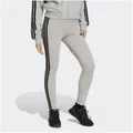 adidas Sportswear Trainingstights W 3S SJ LEG sportlicher Look mit 3-Streifen, aus Baumwolle und Elasthan grau XL