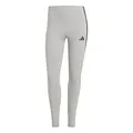 adidas Damen Essentials 3-Stripes Cotton Leggings Tights, medium grey heather/black, XS