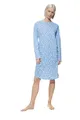 Mey Nachtwäsche Serie Flower Meadow Damen Nachthemden Blue Silk L(42)