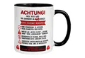Momentals Tasse 48 Geburtstag Mann Frau – ACHTUNG – Geburtstagsgeschenk Männer Frauen, Gratis Versand · Links-&Rechtshänder · Spülmaschinenfest