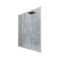 PORTA DOCCIA SCORREVOLE IN PVC KLARGLAS CHAMPAGNE PROFIL 140 CM MOD. GLAM