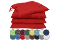NatureMark Sitzkissen 4er-Set Stuhlkissen 40x40cm mit Bändern, Sitzpolster Kissen 4er Pack, schadstoffgeprüft, Rot