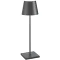 Zafferano Akkuleuchte Poldina Pro 38 cm Dunkelgrau