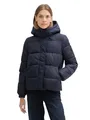TOM TAILOR Denim Damen Puffer Winterjacke mit Kapuze, 10668 - Sky Captain Blue, S