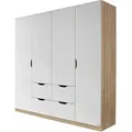 Kleiderschrank RAUCH "Freising geräumiger Schrank Garderobe Schlafzimmerschrank", weiß (struktureichefarben hell, weiß), B:181cm H:197cm T:54cm, Schränke, mit Griffmulden und Schubkästen OTTO ́s Chois TOP PRODUKT