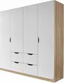 rauch Kleiderschrank Freising geräumiger Schrank Garderobe Schlafzimmerschrank (in 2 Breiten erhältlich TOP ANGEBOT) mit Griffmulden und Schubkästen OTTO´s Chois TOP PRODUKT, struktureichefarben hell/weiß